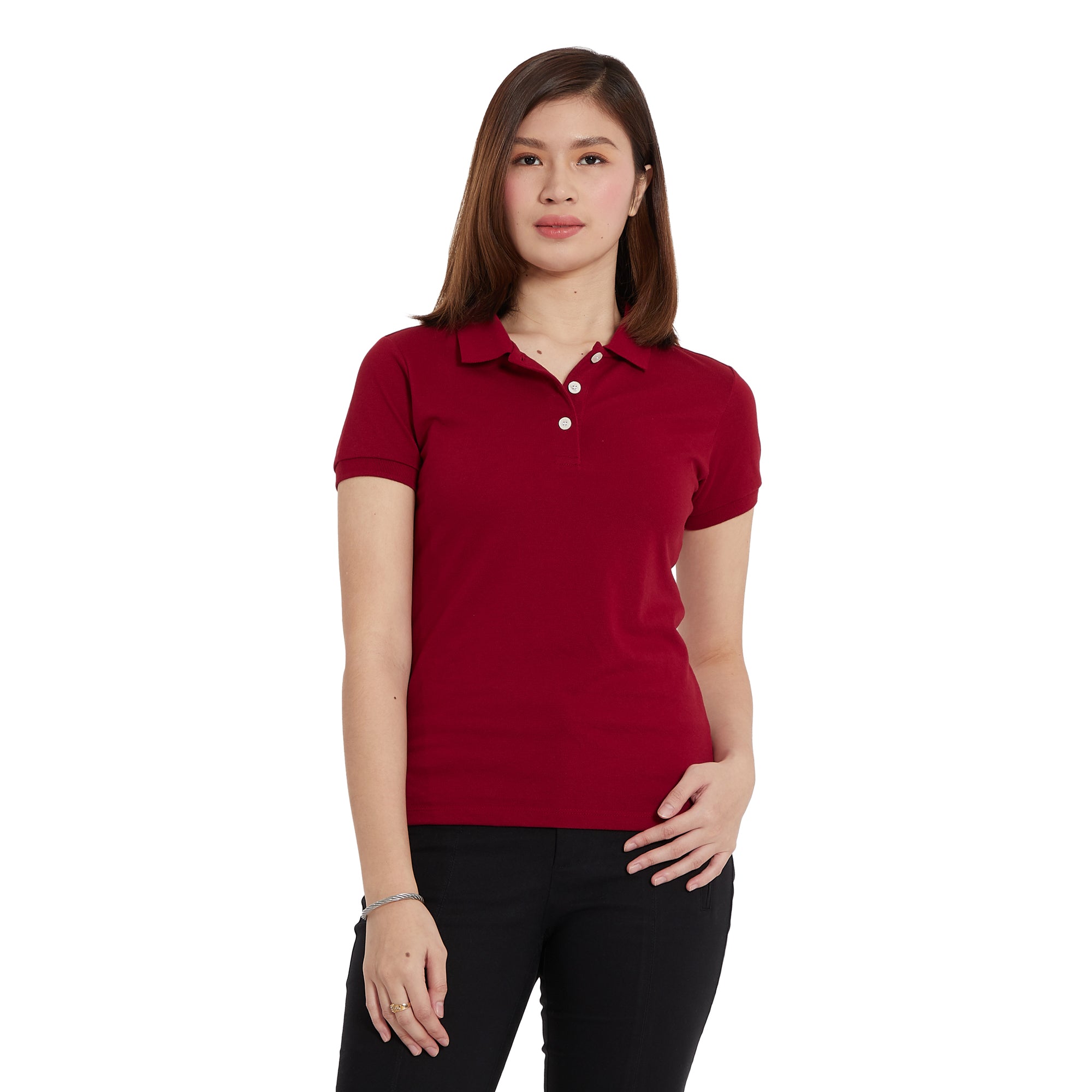 Maroon polo discount shirt for women