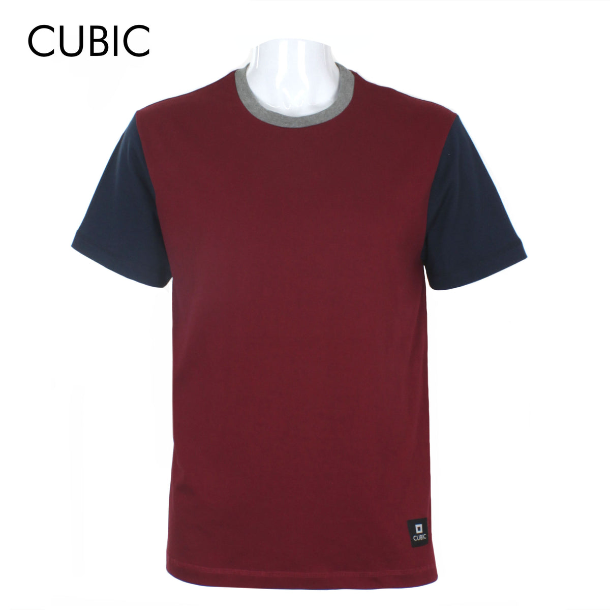 Cubic Mens Plain   Round Neck Tees T-Shirt Shirt Top Top for Men - CMJ2427R