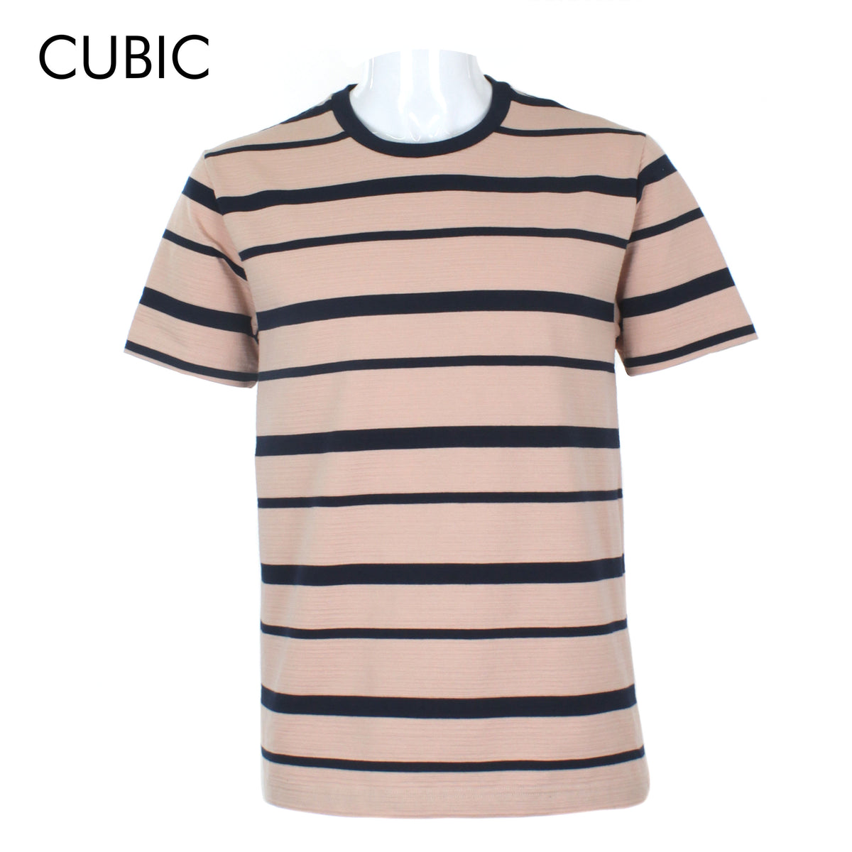 Cubic Mens Stripes   Round Neck Tees T-Shirt Shirt Top Top for Men - CMS2426R