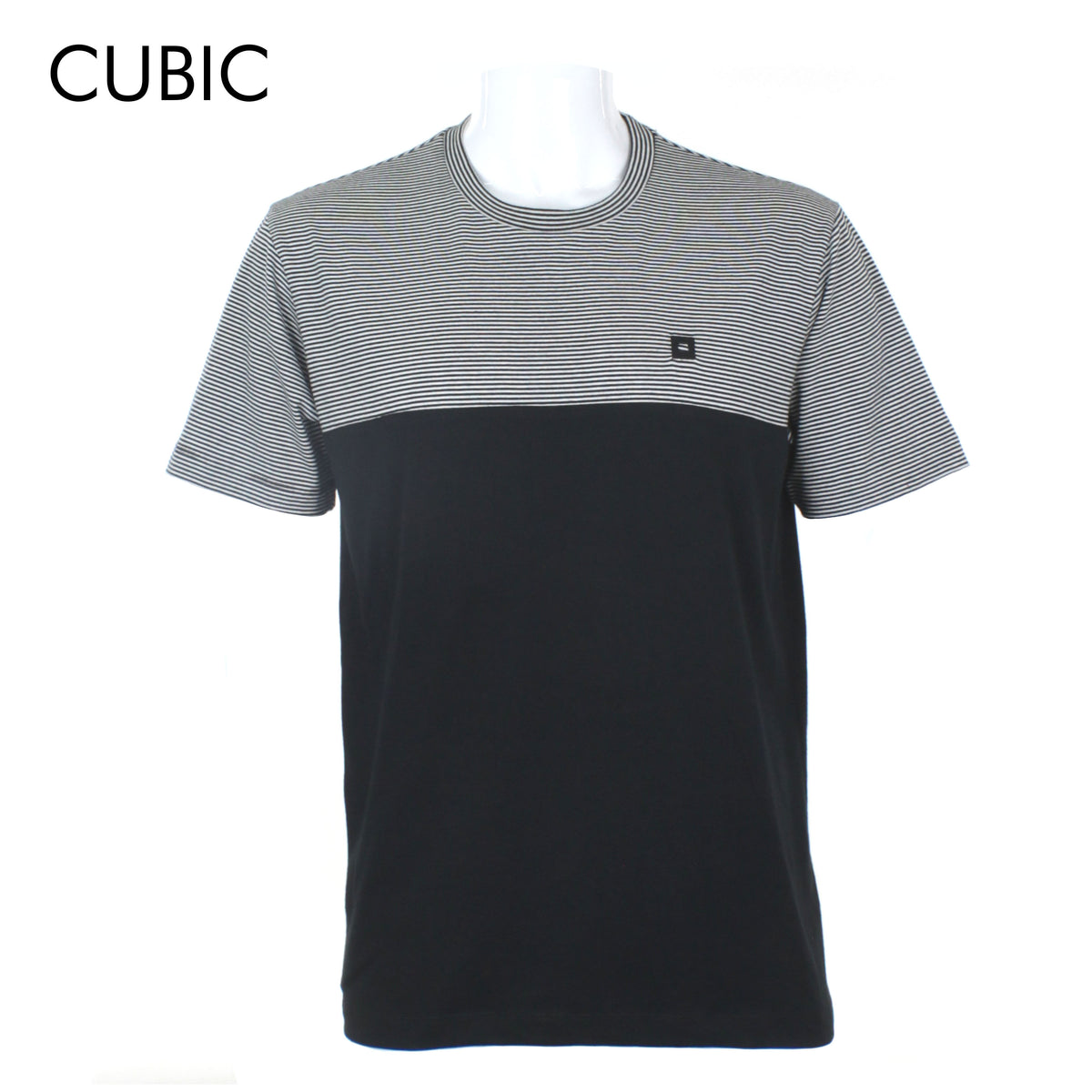 Cubic Mens Stripes   Round Neck Tees T-Shirt Shirt Top Top for Men - CMS2428R