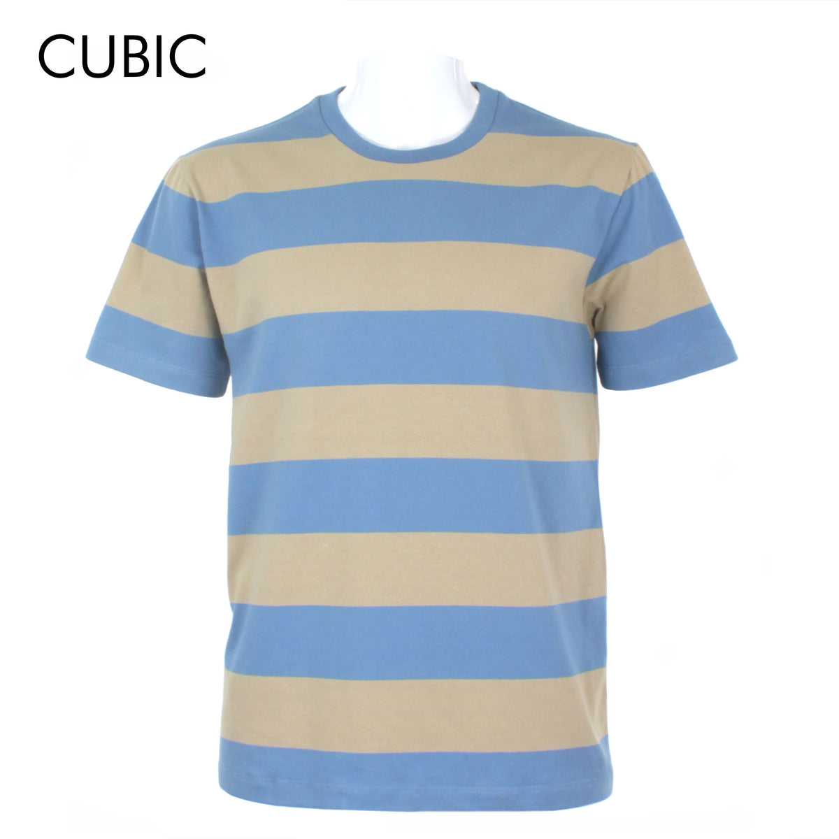 Cubic Mens Stripes   Round Neck Tees T-Shirt Shirt Top Top for Men - CMS2416R