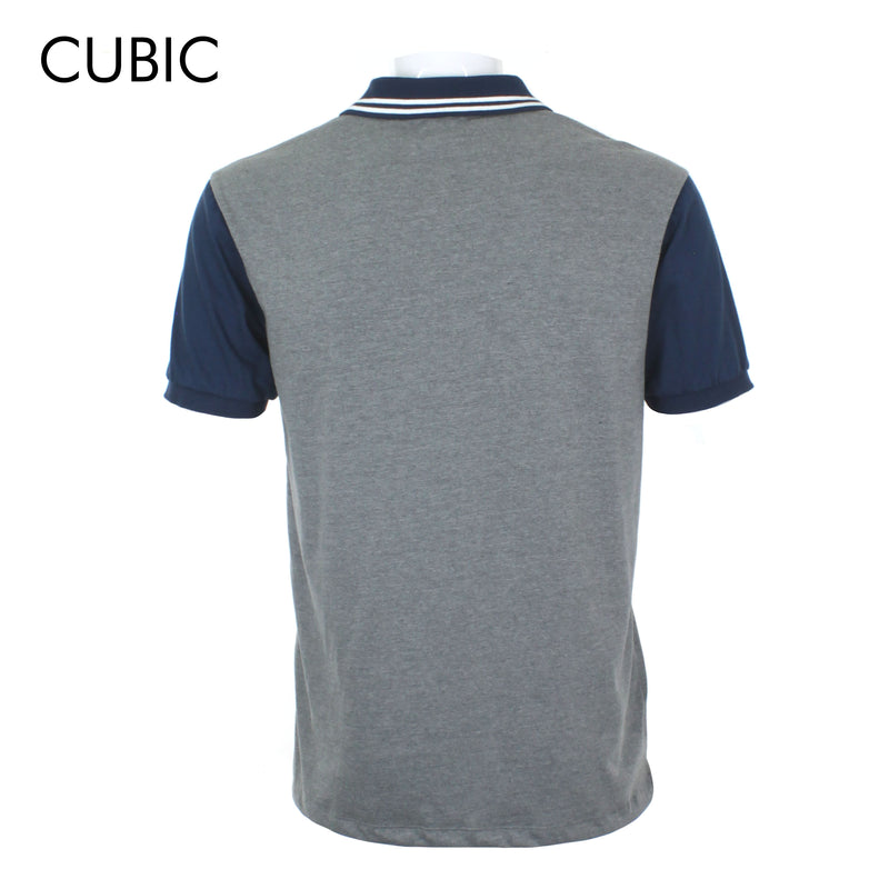 Cubic Mens Plain  Polo Shirt Polo-shirt Collar Top Top for Men - CMJ2351C