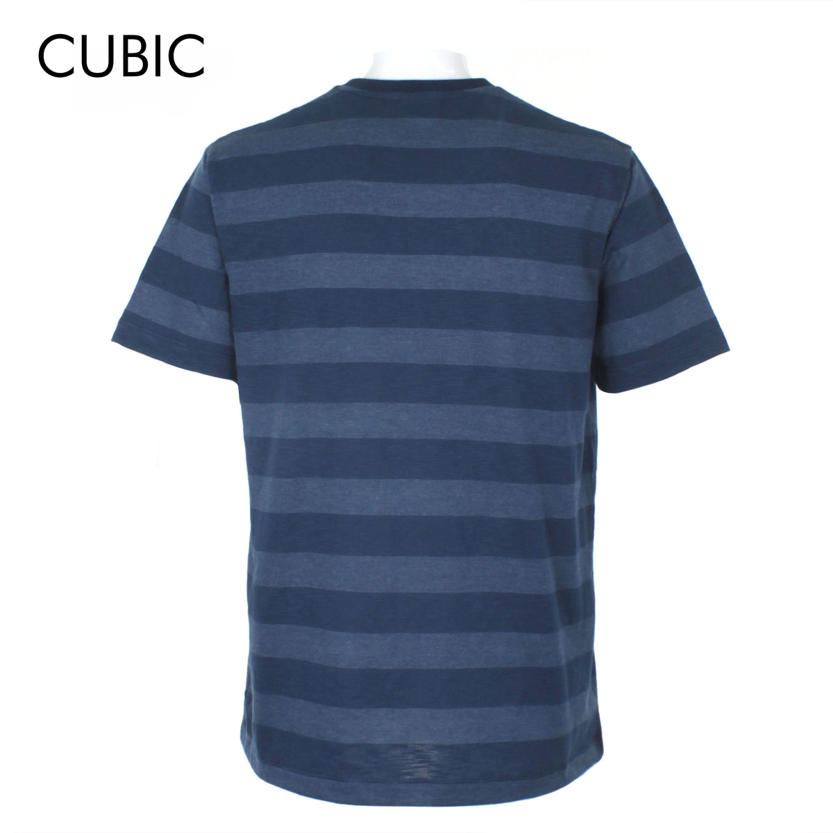 Cubic Mens Stripes  Round Neck Tees T-Shirt Shirt Top Top for Men - CMS2360V