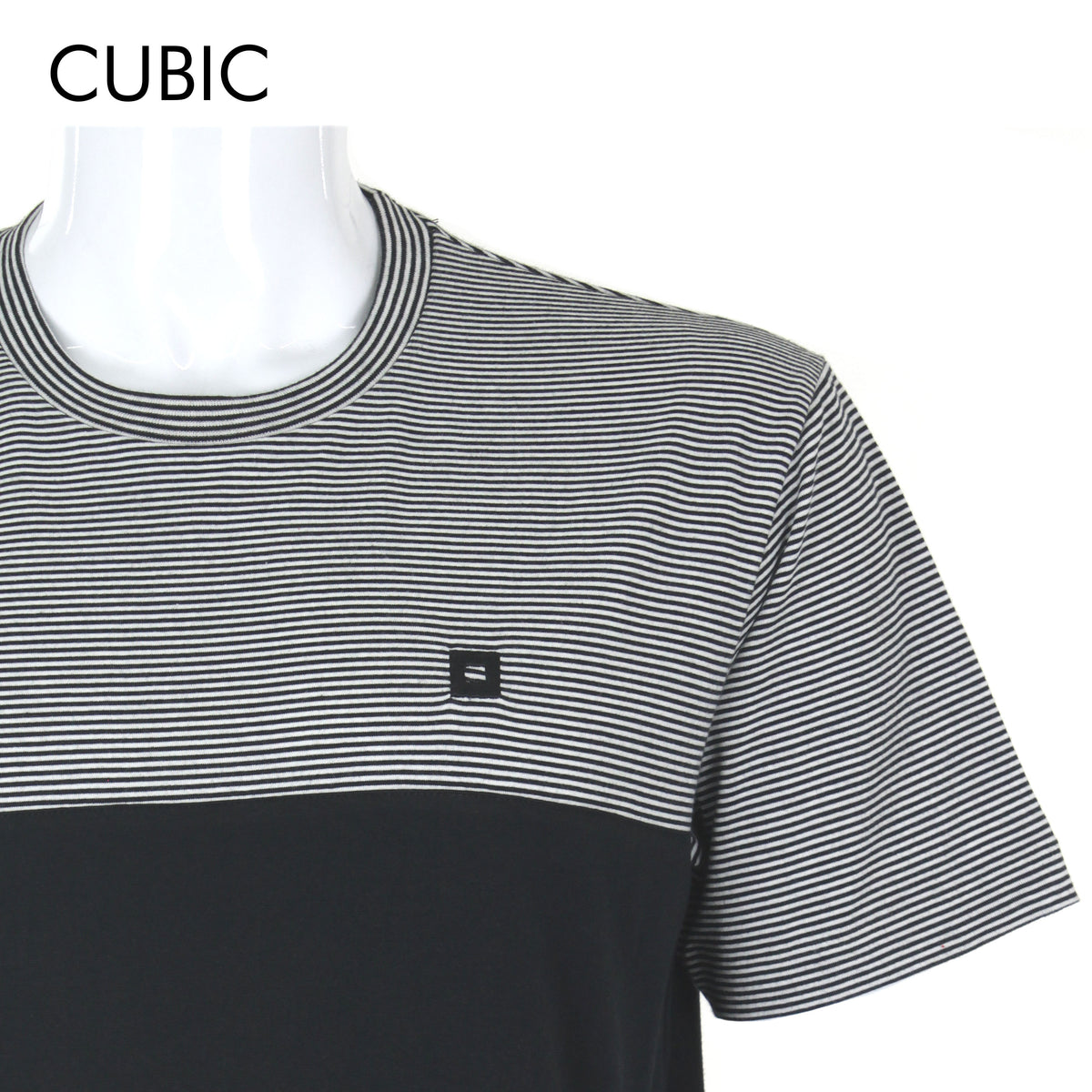 Cubic Mens Stripes   Round Neck Tees T-Shirt Shirt Top Top for Men - CMS2428R