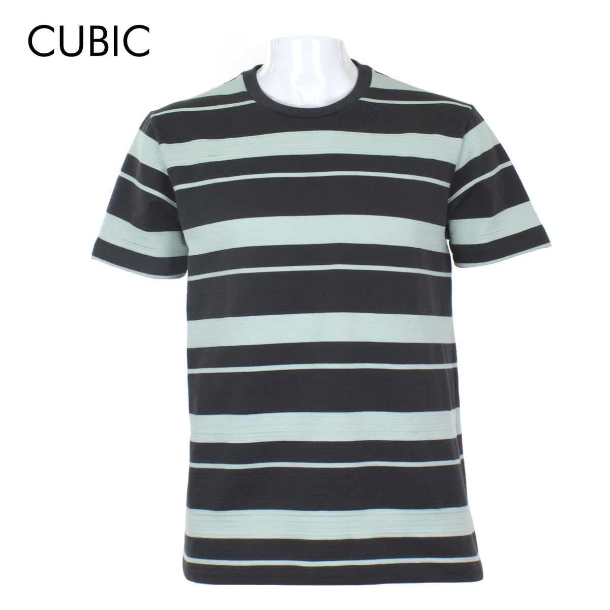 Cubic Mens Stripes   Round Neck Tees T-Shirt Shirt Top Top for Men - CMS2424R