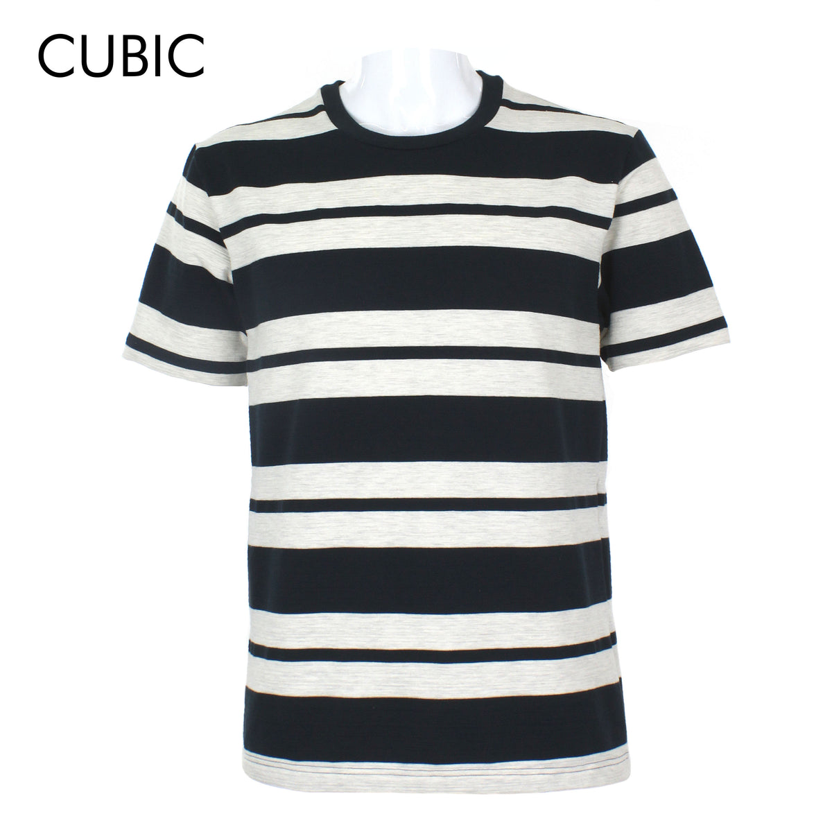 Cubic Mens Stripes   Round Neck Tees T-Shirt Shirt Top Top for Men - CMS2425R