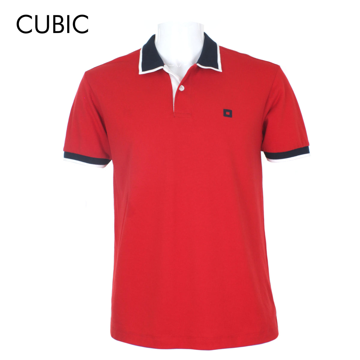 Cubic Mens Pique  Polo Shirt Polo-shirt Collar Top Top for Men - CMP2332H