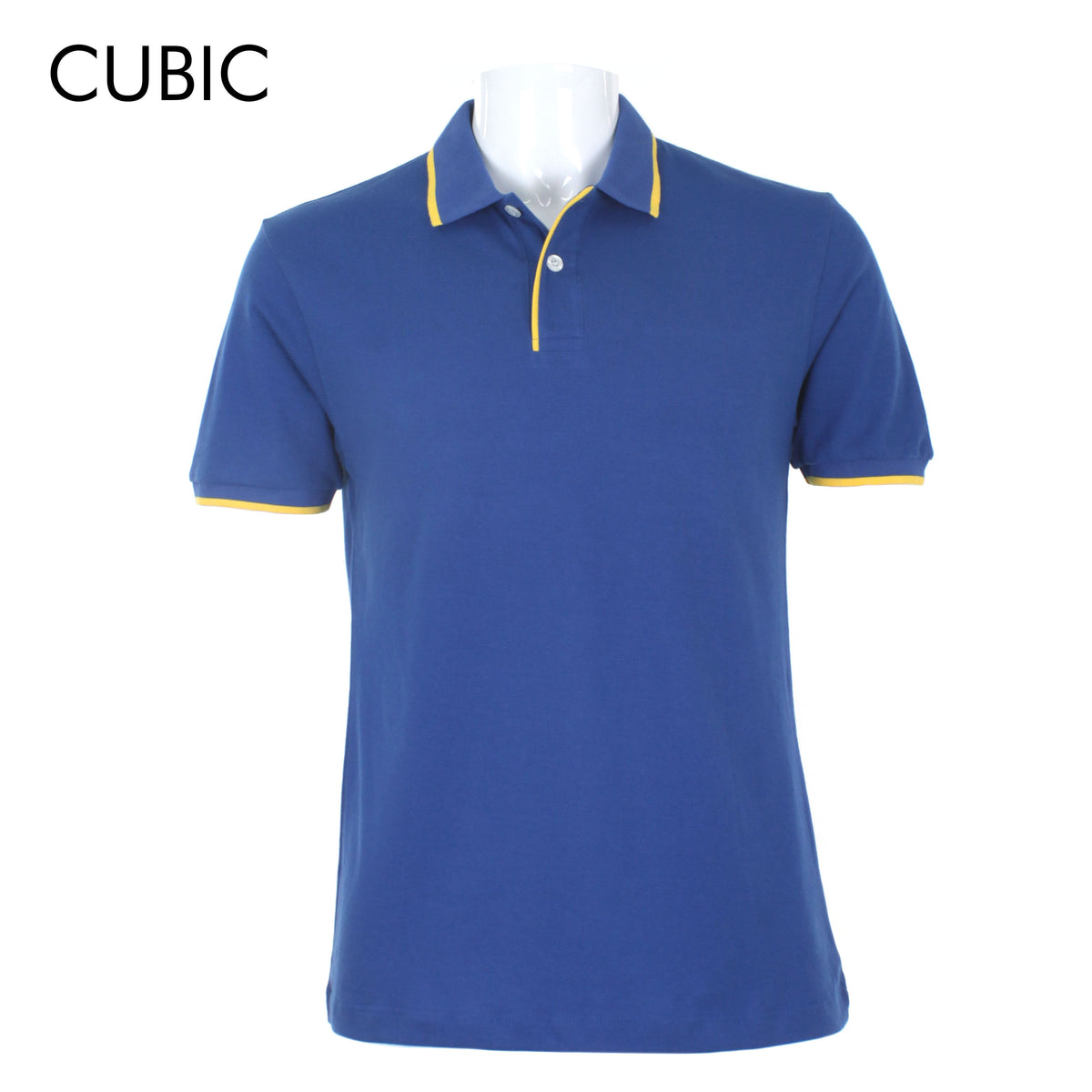 Cubic Mens Pique  Polo Shirt Polo-shirt Collar Top Top for Men - CMP2407H