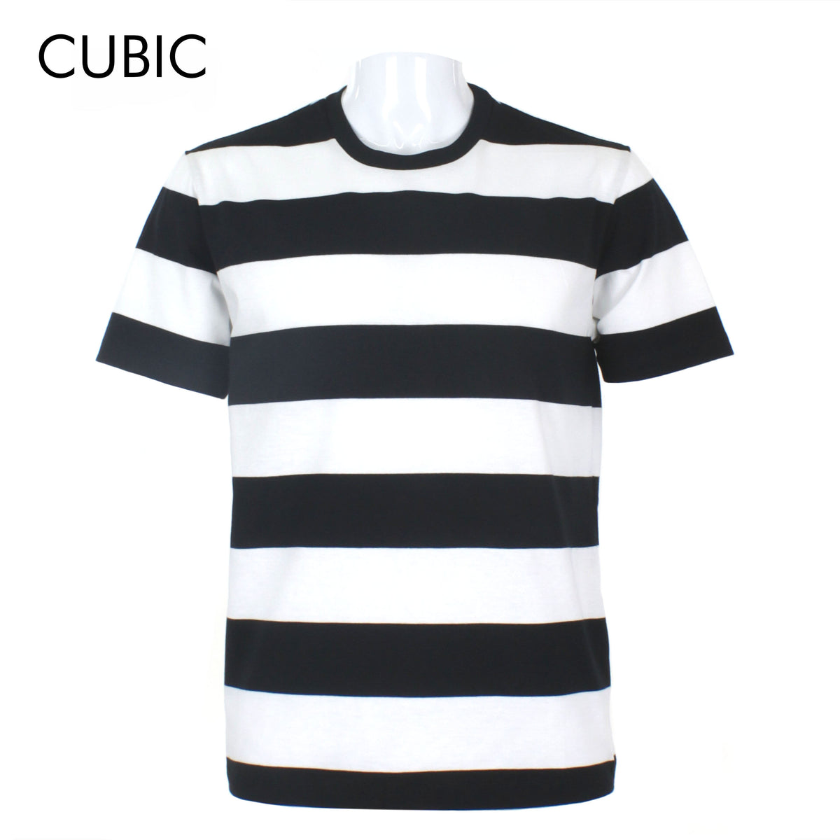 Cubic Mens Stripes   Round Neck Tees T-Shirt Shirt Top Top for Men - CMS2416R