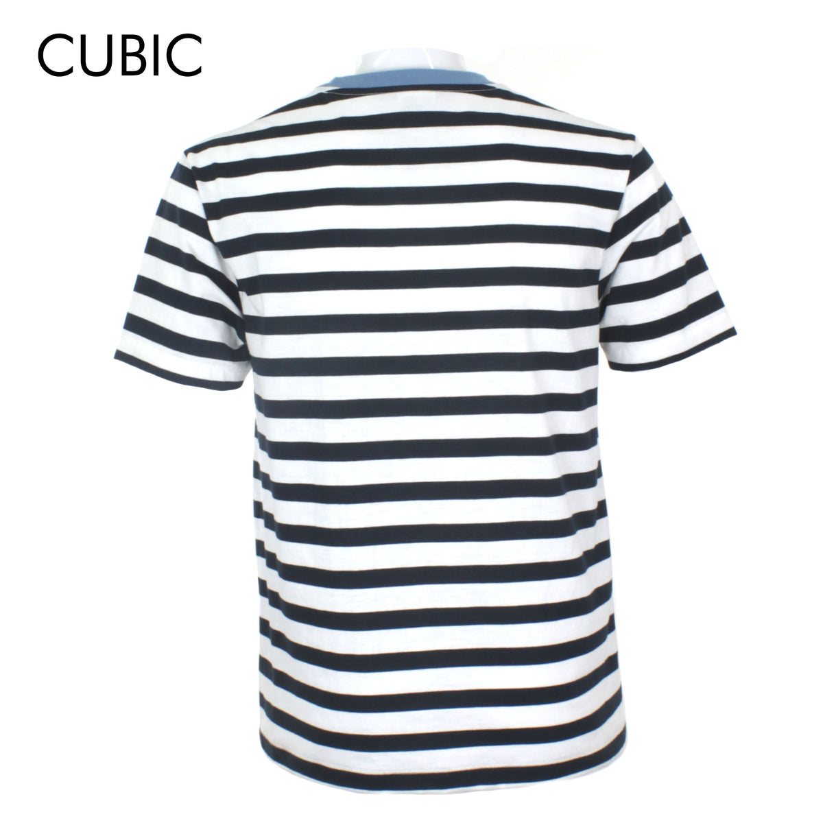 Cubic Mens Stripes   Round Neck Tees T-Shirt Shirt Top Top for Men - CMS2412R