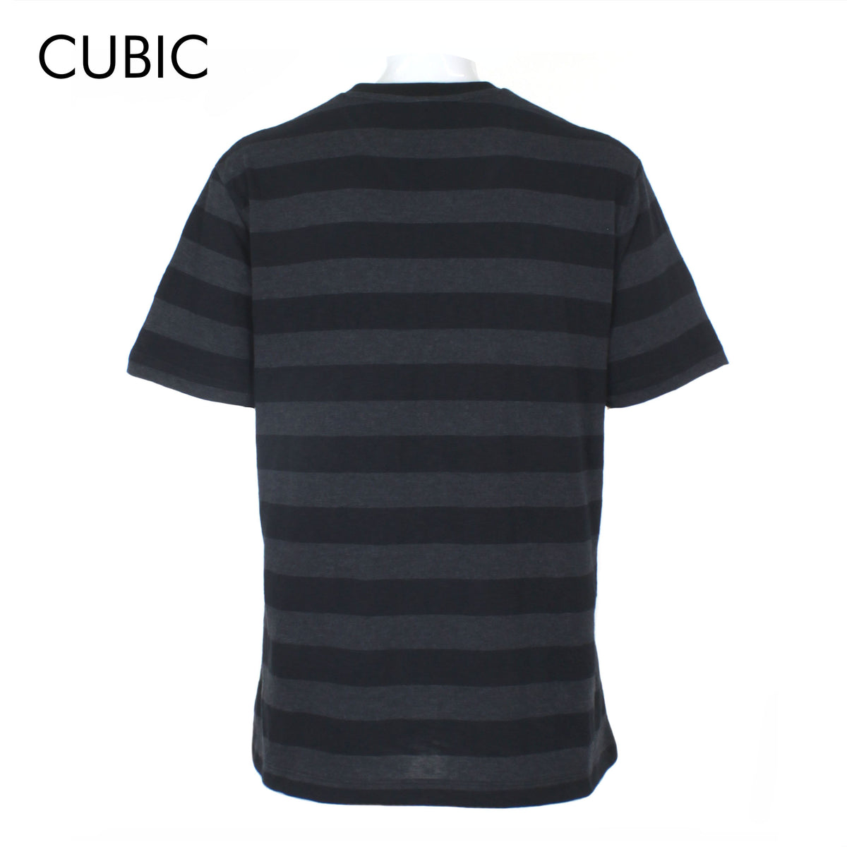 Cubic Mens Stripes  Round Neck Tees T-Shirt Shirt Top Top for Men - CMS2360V