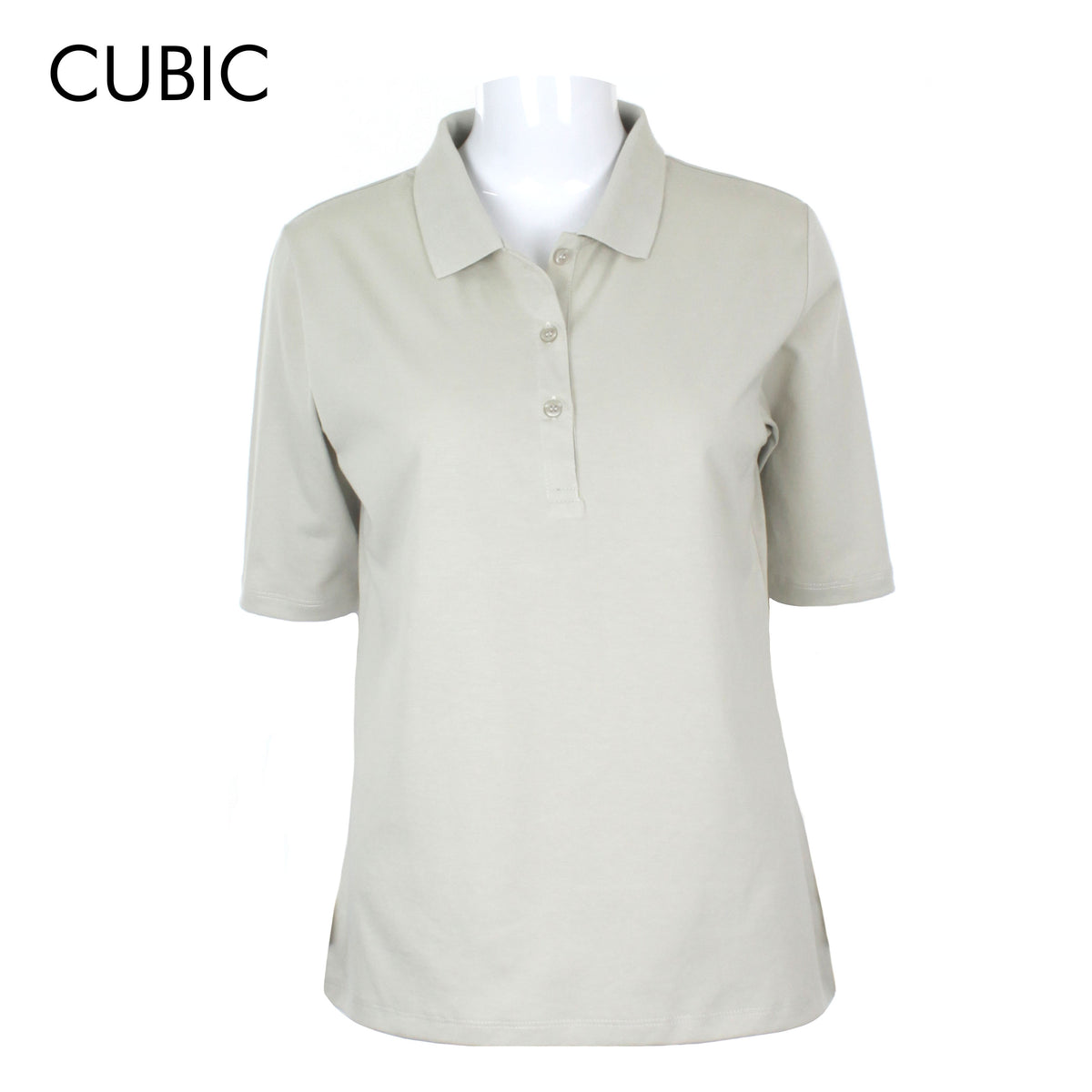 Cubic Ladies Plain Jersey Collar Shirt Polo Shirt Polo Shirt - CLJ2404C