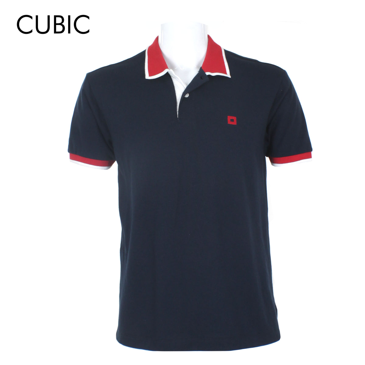 Cubic Mens Pique  Polo Shirt Polo-shirt Collar Top Top for Men - CMP2332H