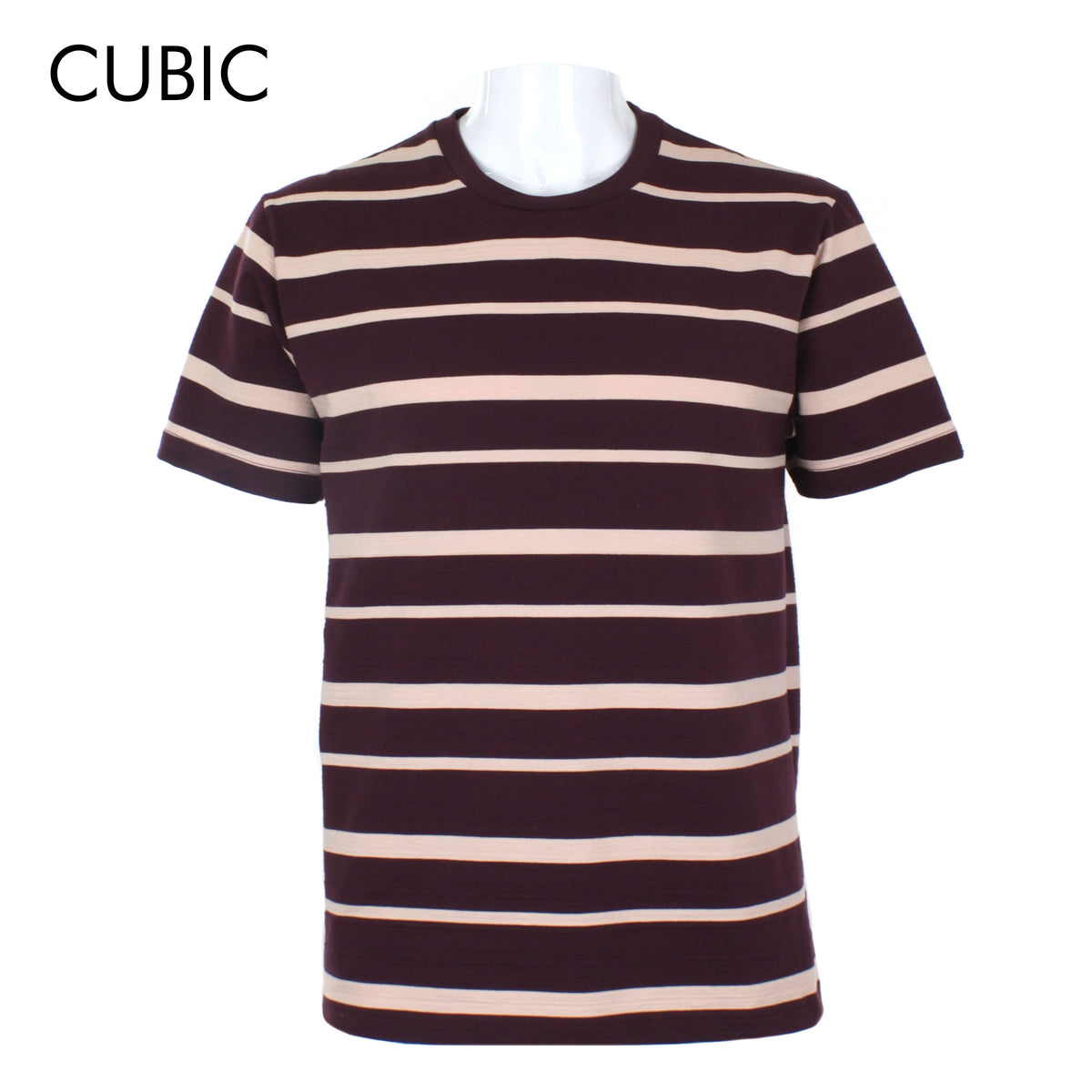 Cubic Mens Stripes   Round Neck Tees T-Shirt Shirt Top Top for Men - CMS2426R