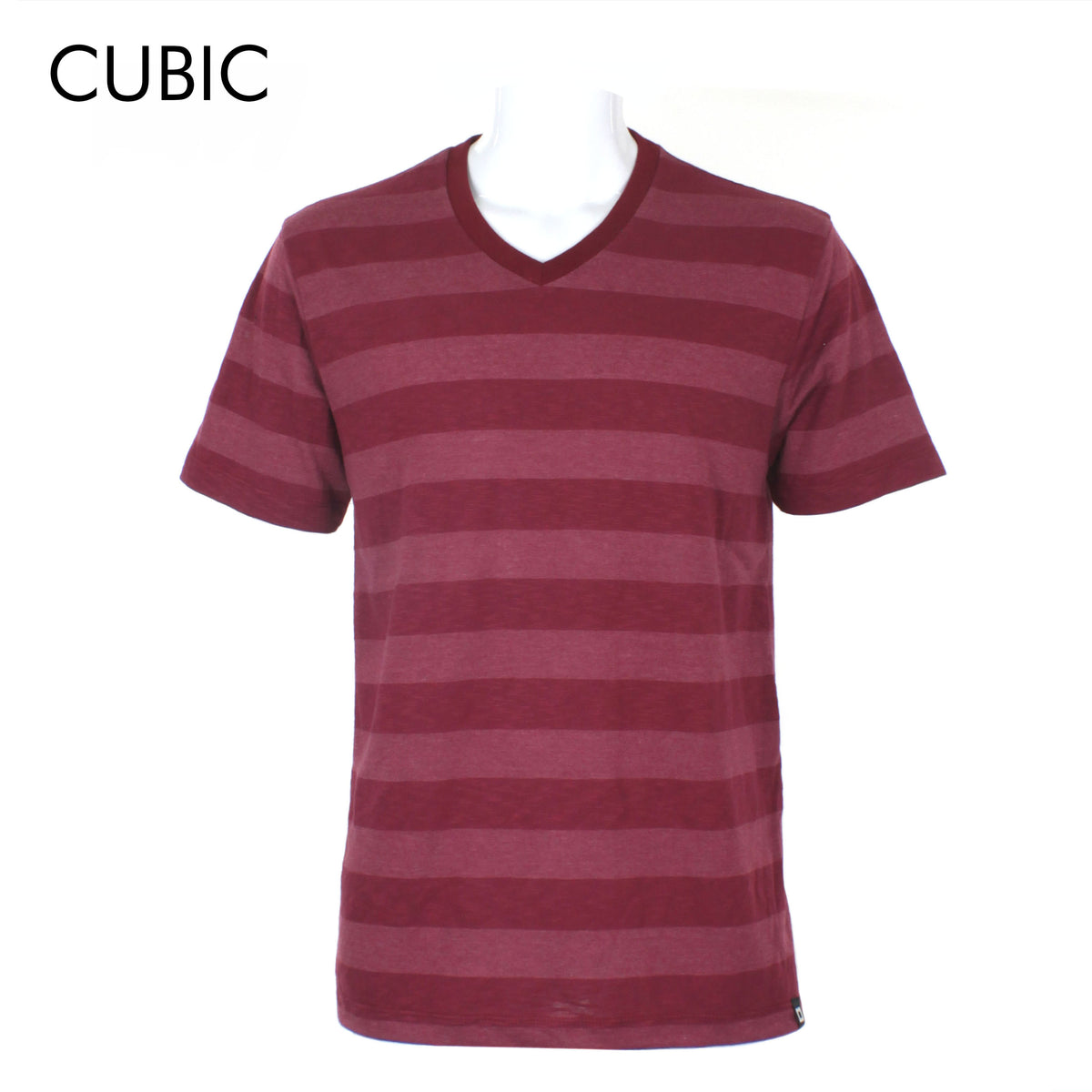 Cubic Mens Stripes  Round Neck Tees T-Shirt Shirt Top Top for Men - CMS2360V