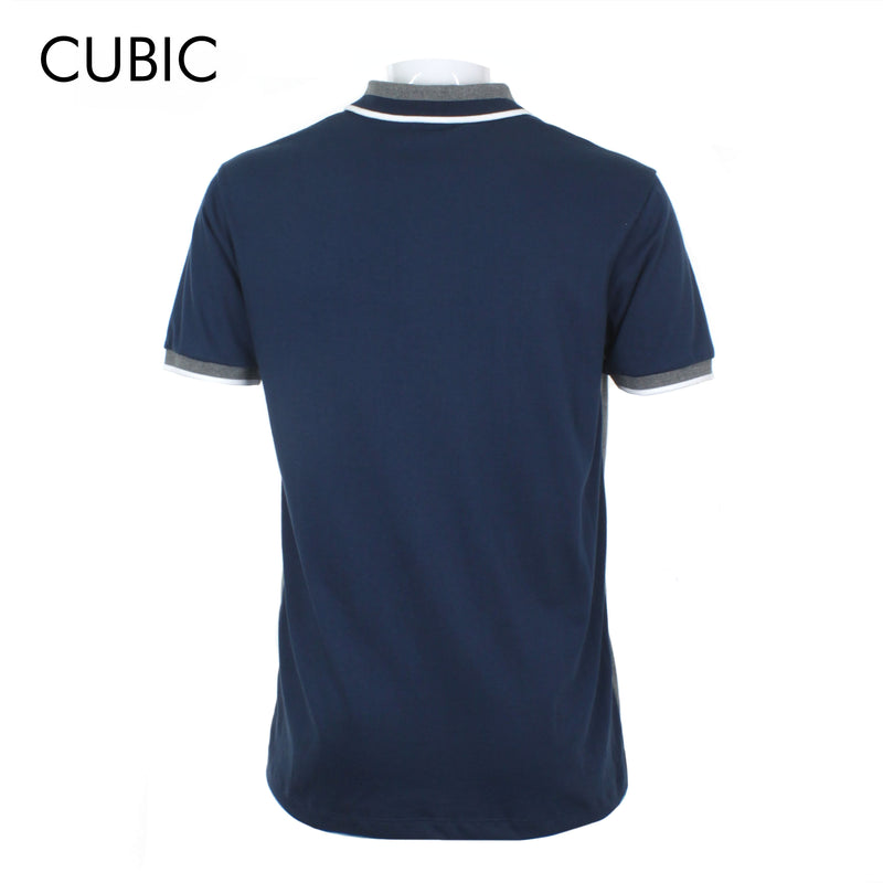 Cubic Mens Plain  Polo Shirt Polo-shirt Collar Top Top for Men - CMJ2350C