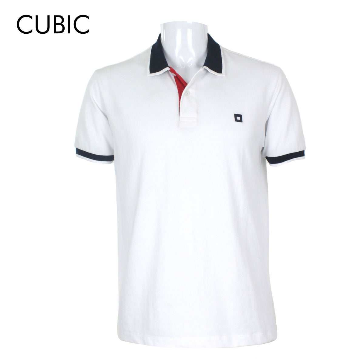 Cubic Mens Pique  Polo Shirt Polo-shirt Collar Top Top for Men - CMP2332H